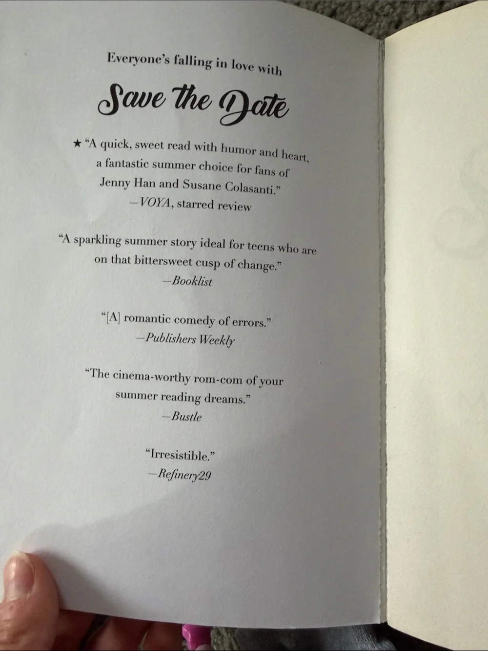 Save the Date Novel